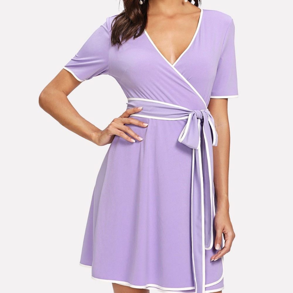 NWT Contrast Wrap Dress